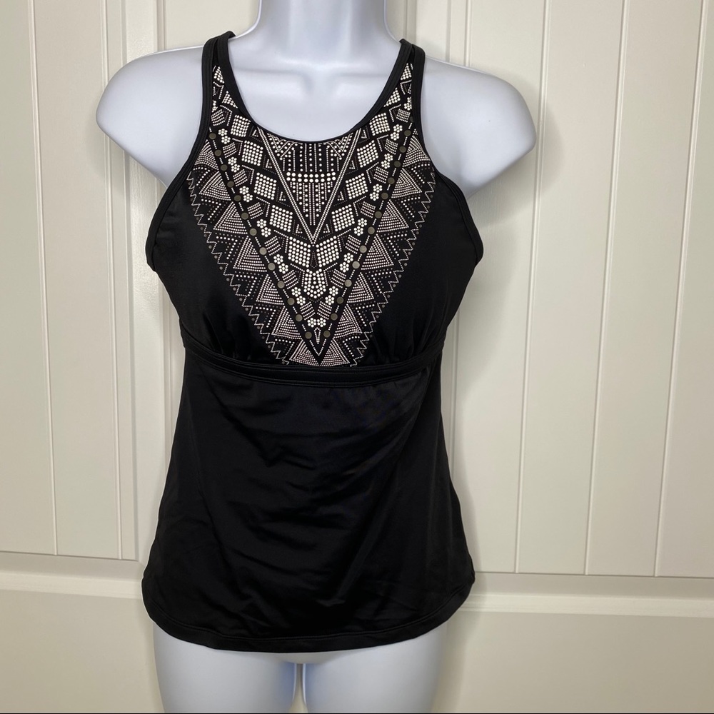 Athleta black tankini top size 34 B/C
